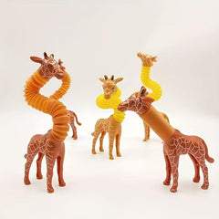 Sensory Toy Elastic Spring Tube Giraffe Decompression Toy