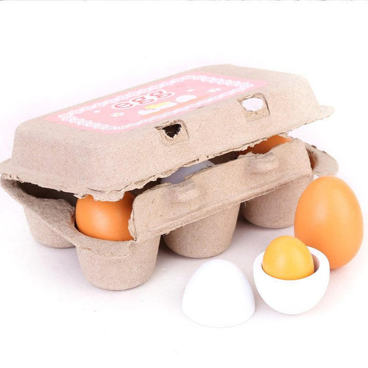 Wooden Artificial Eggs DIY Toy Set for Children
