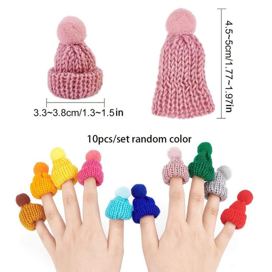 10pcs Finger Knitting Hat Decorations Craft Art Jewelry Making