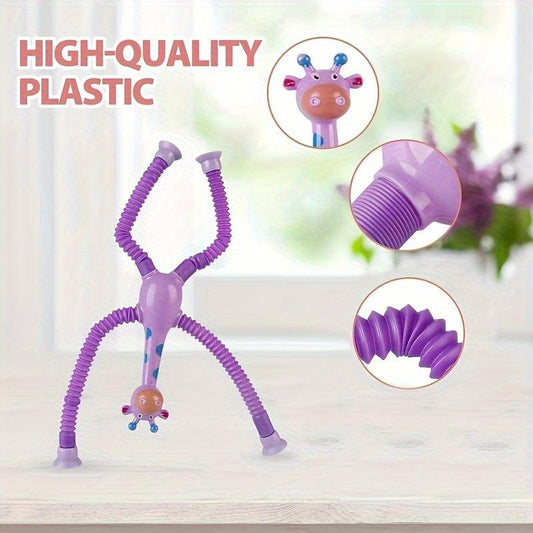 Giraffe Toys with Suction Cups Sensory Tubes for Toddlers