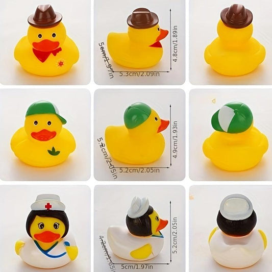5pcs Yellow Duck Bath Toys for Kids & Babies