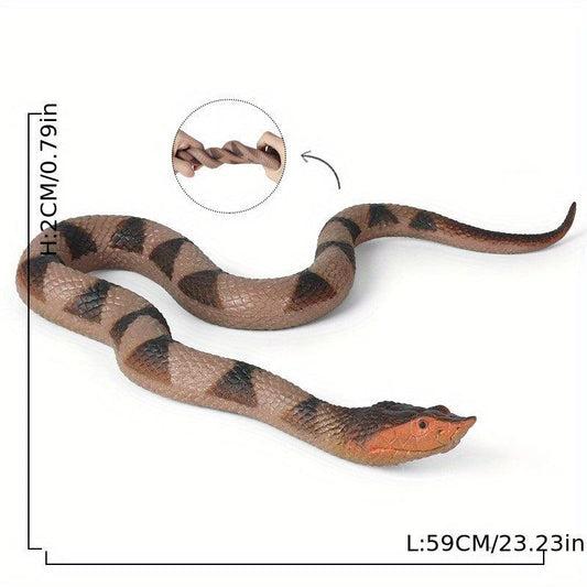 Funny and Scary Toy Snake Soft Rubber Snake Model for Wild Animal Ornament Props