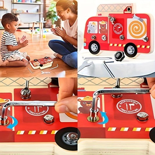 Montessori Wooden Busy Board for Toddler