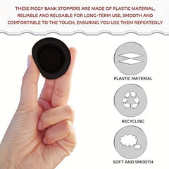 20pcs Piggy Bank Stopper Rubber Piggy Bank Plug Replacement 5 Sizes