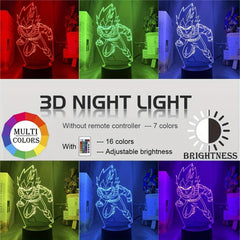 Anime 3D Lamp Kids Gift Bedroom Light