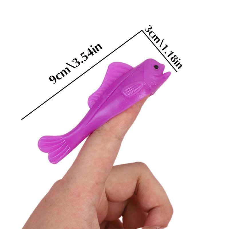 10pcs TPR Catapult Marine Animal Finger Slingshot Fun Toy