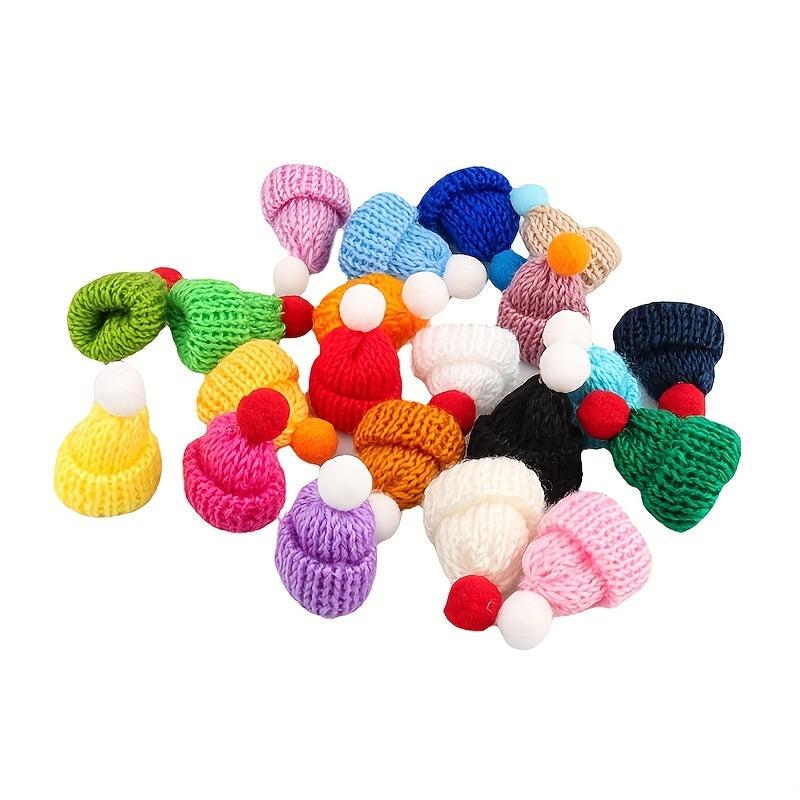 Mini Christmas Hat Lollipop Knitted Hat Fork Thumb Beanie Hat