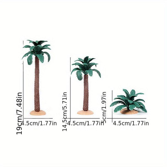 Simulation Tree Statue Tree Model With Base Coconut Tree Palm Tree Cactus