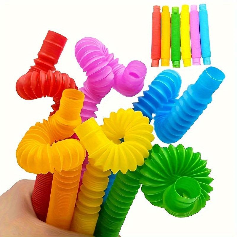 18pcs Sensory Fidget Pop Tubes for Kids Learning