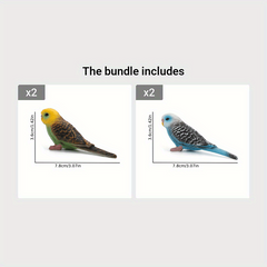 Simulation Parrot Toy Model Green Budgerigar Budgerigar Desktop Ornament