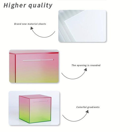 Gradient Acrylic Piggy Bank for Adults