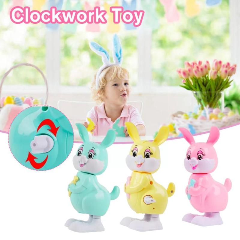 Spring Clockwork Bunny Toy Mini Rabbit Pull Back Jumping Rabbit Toy