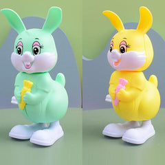 Spring Clockwork Bunny Toy Mini Rabbit Pull Back Jumping Rabbit Toy