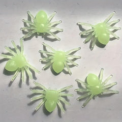 50pcs Glow Dark Halloween Spiders Plastic Toys Pranks Decoration