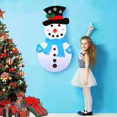 DIY Felt Christmas Snowman Game Set 20x39 Inch Decorations