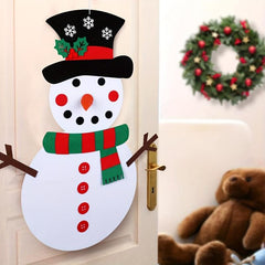DIY Felt Christmas Snowman Game Set 20x39 Inch Decorations