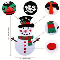 DIY Felt Christmas Snowman Game Set 20x39 Inch Decorations