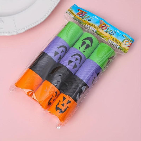 12pcs Mini Circle Toy Halloween Elastic Circles Stacked Circles 1.38in Diameter
