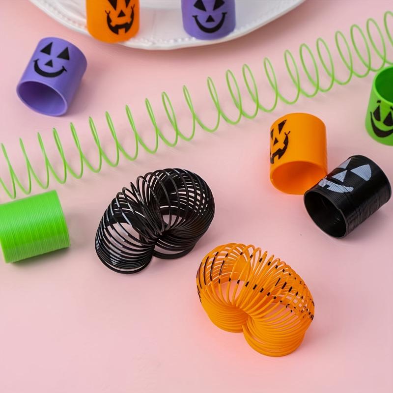 12pcs Mini Circle Toy Halloween Elastic Circles Stacked Circles 1.38in Diameter