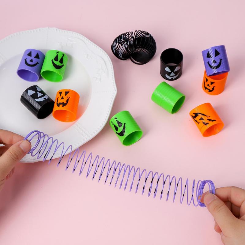 12pcs Mini Circle Toy Halloween Elastic Circles Stacked Circles 1.38in Diameter