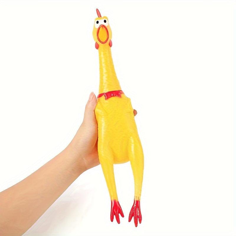 Screaming Chicken Large Toy Dog Pet Package Training Squeak Joking