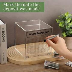 365 Days Savings Planner Money Bank For Adults Unbreakable Coin Change Money Box