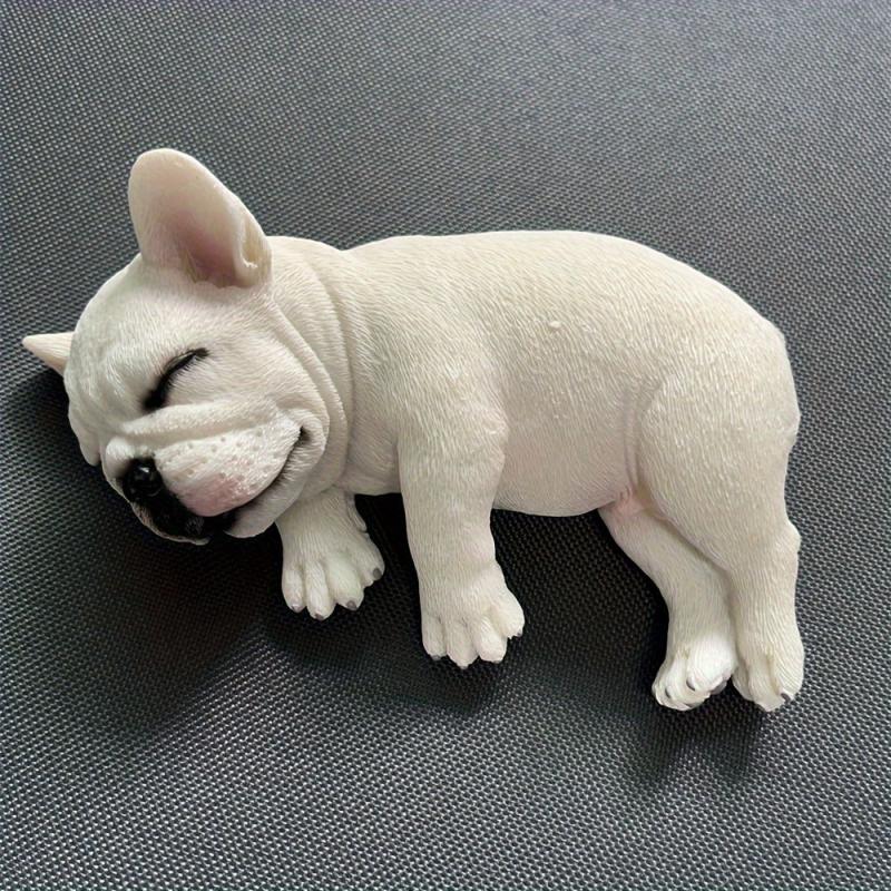Resin Sleeping Pet Bulldog Auto Dashboard Ornaments for Car Decoration