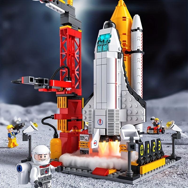 Aerospace Port Model Space Shuttle Rocket Launch Center Building Blocks