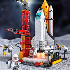 Aerospace Port Model Space Shuttle Rocket Launch Center Building Blocks