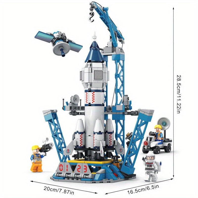 Aerospace Port Model Space Shuttle Rocket Launch Center Building Blocks