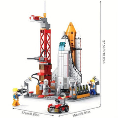 Aerospace Port Model Space Shuttle Rocket Launch Center Building Blocks