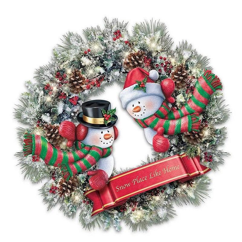 Christmas Decor Sticker Santa Claus Garland Wall Poster Window Decoration Paste
