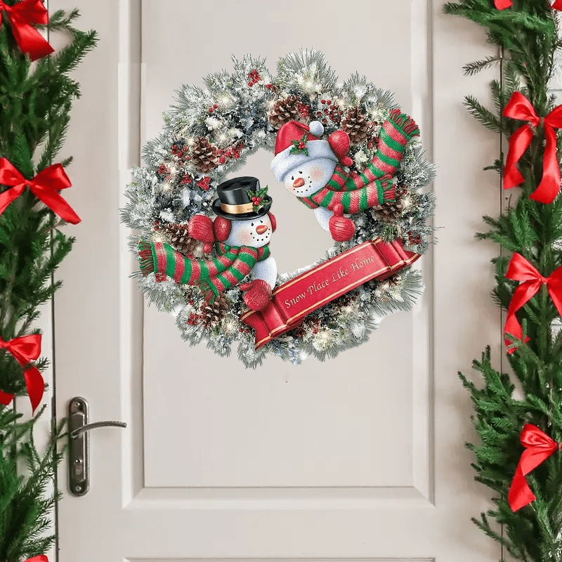 Christmas Decor Sticker Santa Claus Garland Wall Poster Window Decoration Paste