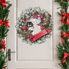 Christmas Decor Sticker Santa Claus Garland Wall Poster Window Decoration Paste