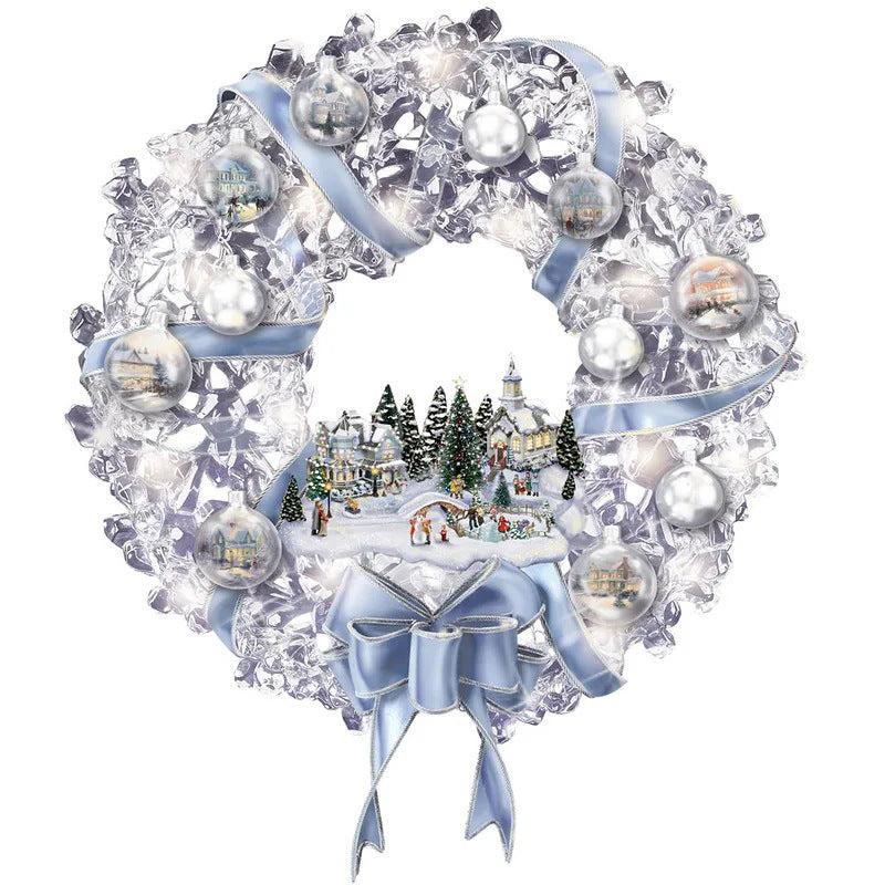 Christmas Decor Sticker Santa Claus Garland Wall Poster Window Decoration Paste