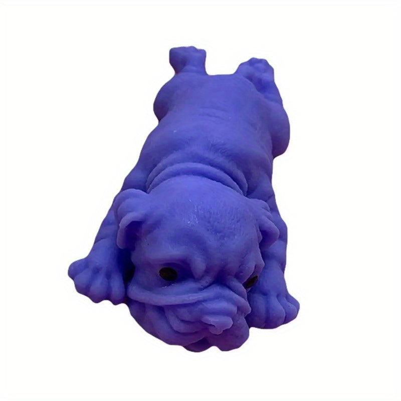 Soft Realistic Silicone Bulldog Stress Relieve Squeezing Toy