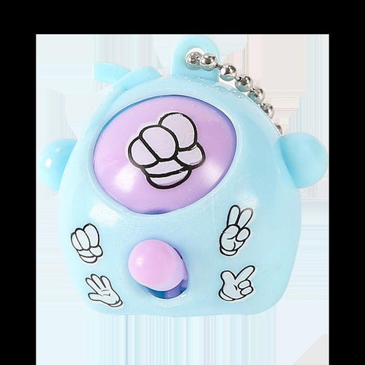 Mini Egg Scissors Stone Cloth Guessing Game Toy Key Chain Gift