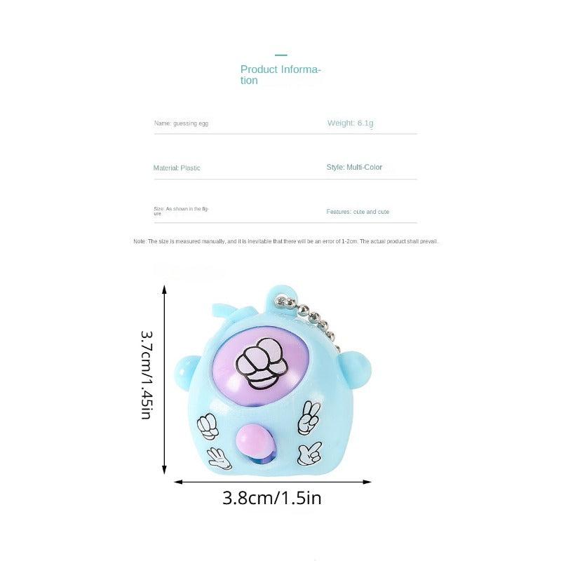 Mini Egg Scissors Stone Cloth Guessing Game Toy Key Chain Gift