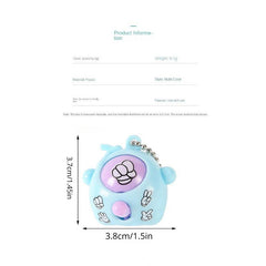 Mini Egg Scissors Stone Cloth Guessing Game Toy Key Chain Gift