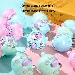 Mini Egg Scissors Stone Cloth Guessing Game Toy Key Chain Gift