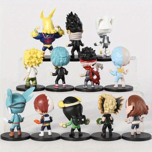 12pcs Anime Q Version Figures Desktop Decoration Toys Dolls Gift