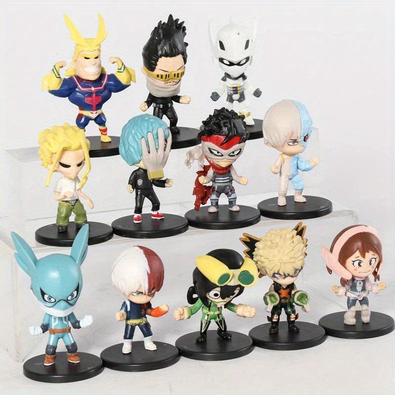 12pcs Anime Q Version Figures Desktop Decoration Toys Dolls Gift