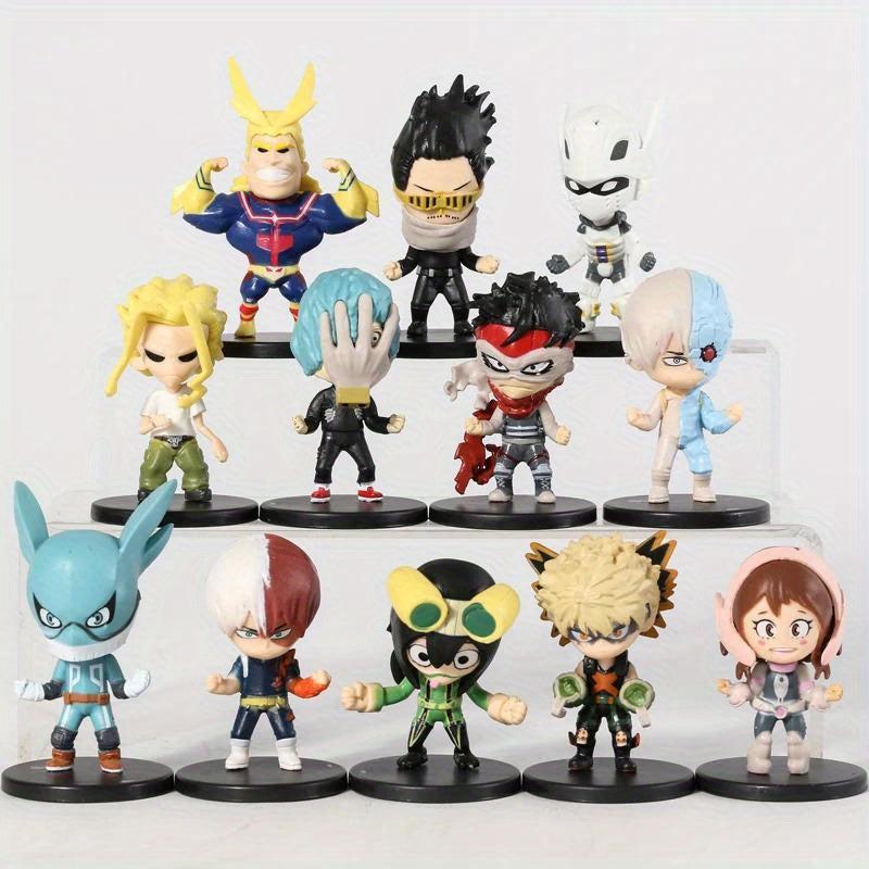 12pcs Anime Q Version Figures Desktop Decoration Toys Dolls Gift