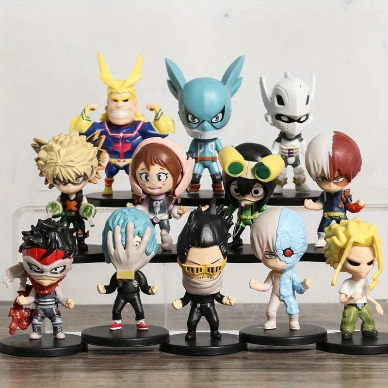 12pcs Anime Q Version Figures Desktop Decoration Toys Dolls Gift
