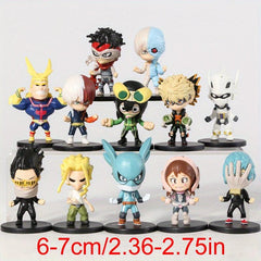 12pcs Anime Q Version Figures Desktop Decoration Toys Dolls Gift