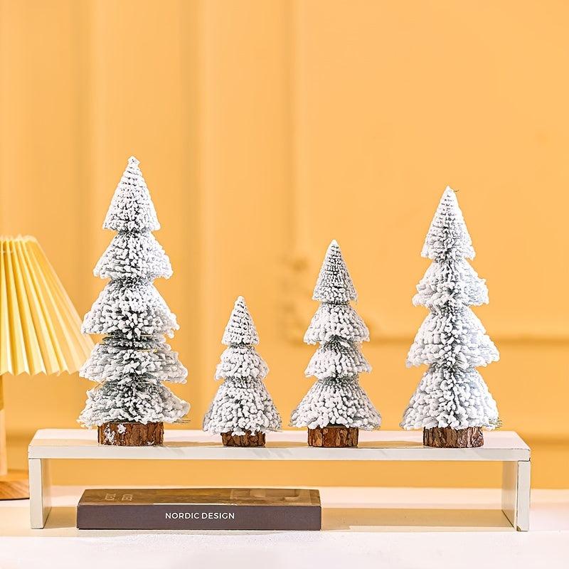 Cedar Tree Tabletop Christmas Ornaments - Mini Scene Layout Decorations