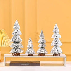 Cedar Tree Tabletop Christmas Ornaments - Mini Scene Layout Decorations