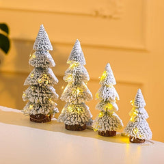Cedar Tree Tabletop Christmas Ornaments - Mini Scene Layout Decorations