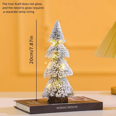 Cedar Tree Tabletop Christmas Ornaments - Mini Scene Layout Decorations