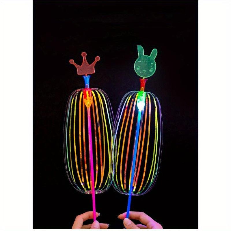 3pcs Bubble Flower Magic Sticks Flash Glow Ribbon Sticks